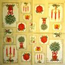 197 Weihnachten Blumen - 3-lagig (creme) - Ihr